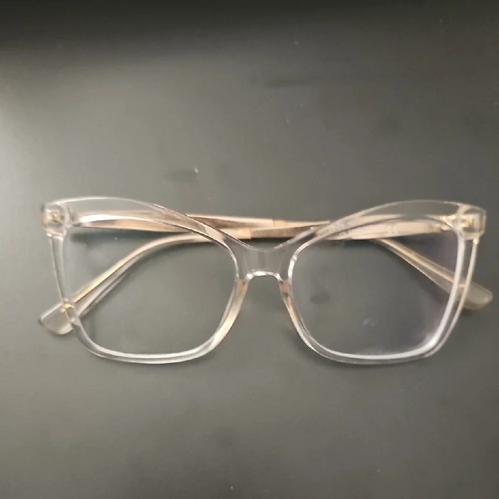 Zeelool Elegant Clear Frame Prescription Filled Glasses With Gold